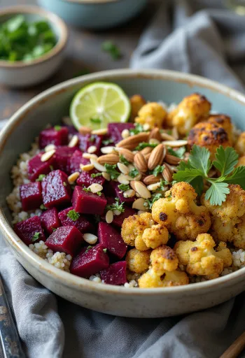 Buda Bowl de Betabel y Coliflor al Limón