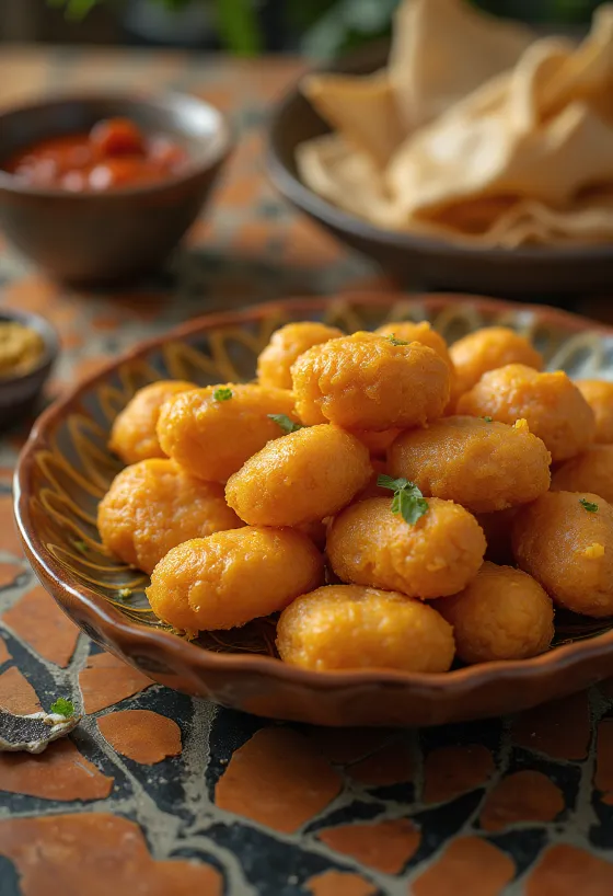Acarajé tradicional, comida brasileña crujiente