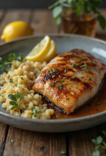 Trucha ahumada BBQ servida