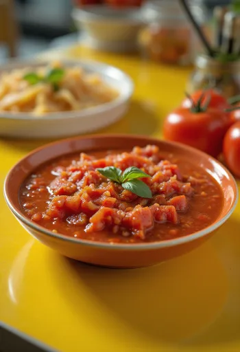 Salsa Arrabbiata servida con pasta