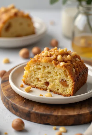 Barritas de miel y avellana servidas