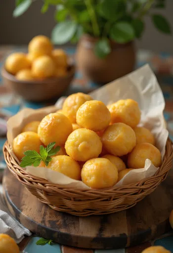Pão de queijo pan de queso recién horneado