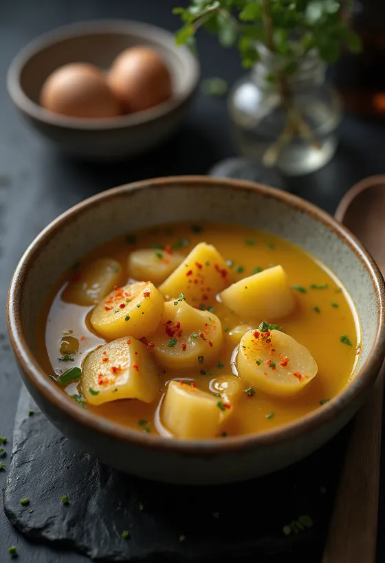 Sopa Lebbencs enriquecida con pasta, papas y tocino ahumado
