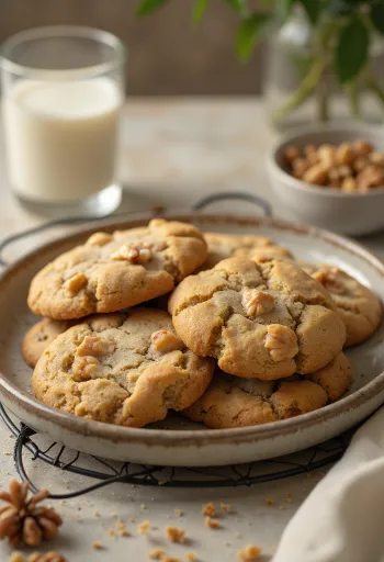 Galletas de Nuez y Jengibre servidas