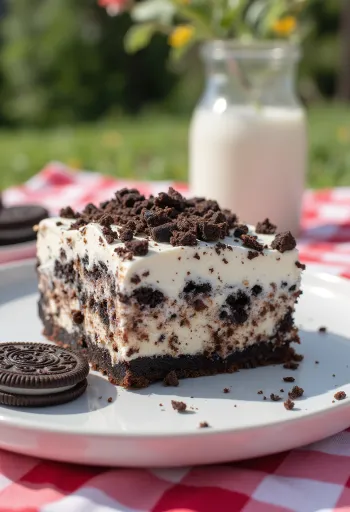 Pastel de Oreo servido