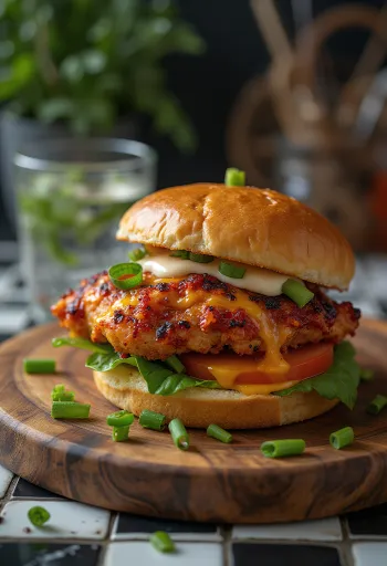 Hamburguesa Piri-Piri Picante servida