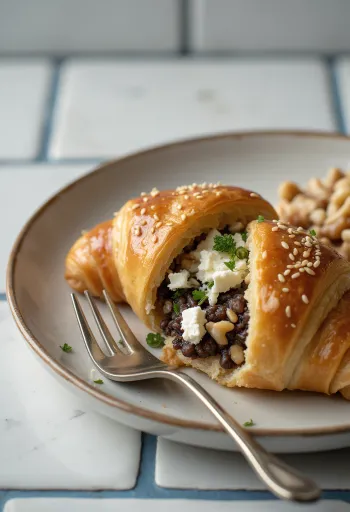Croissant de arroz salvaje listo para servir
