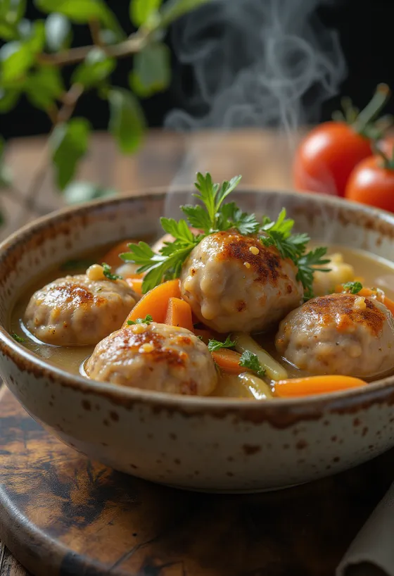 Albóndigas servidas