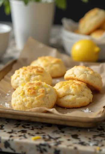Galletas de requesón doradas espolvoreadas con azúcar