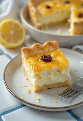 Pastel de requesón con queso fresco y masa crujiente