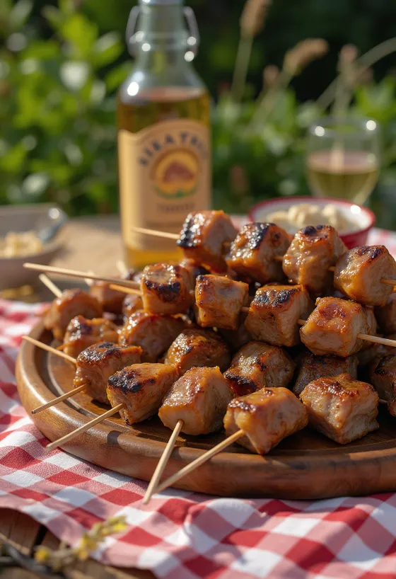 Arrosticini servidos