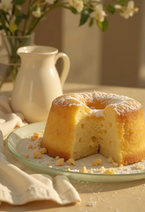 Pastel de mazapán sin gluten servido en rebanadas