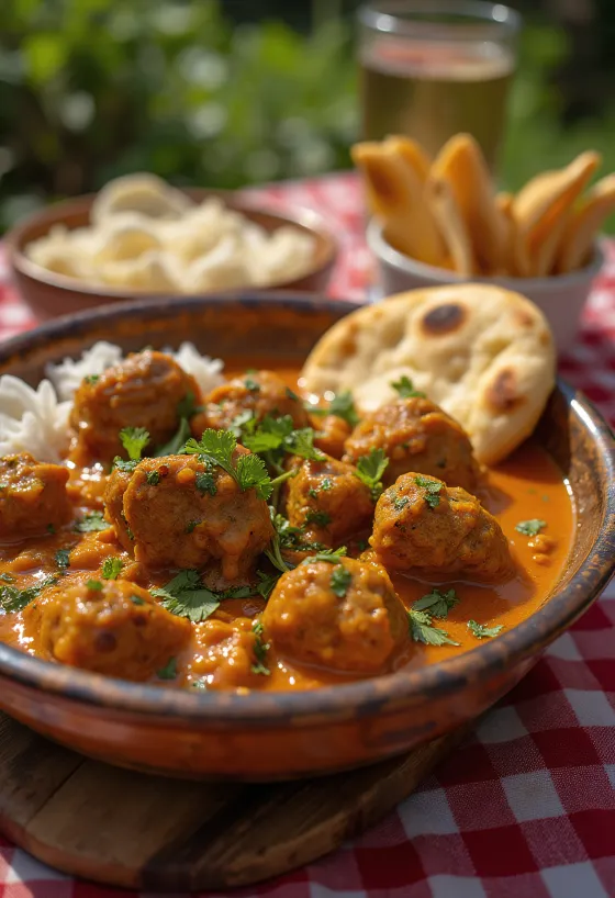 Curry de cordero balti, cordero especiado con cilantro