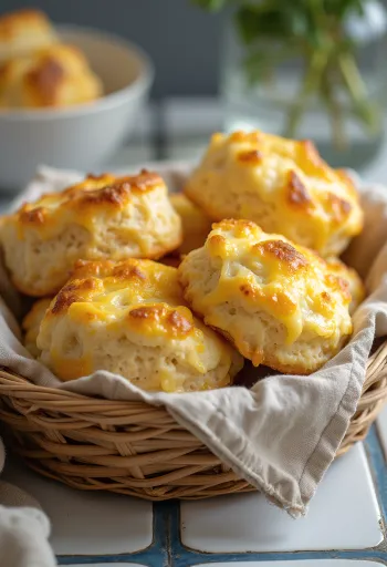 Bisquets de queso y requesón con cubierta dorada