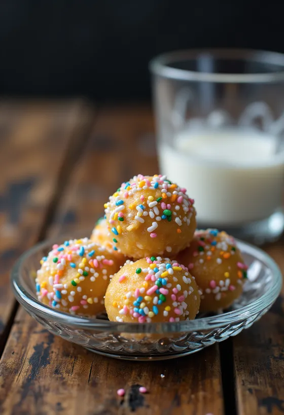 Trufas de ponche revolcadas en granillo de colores