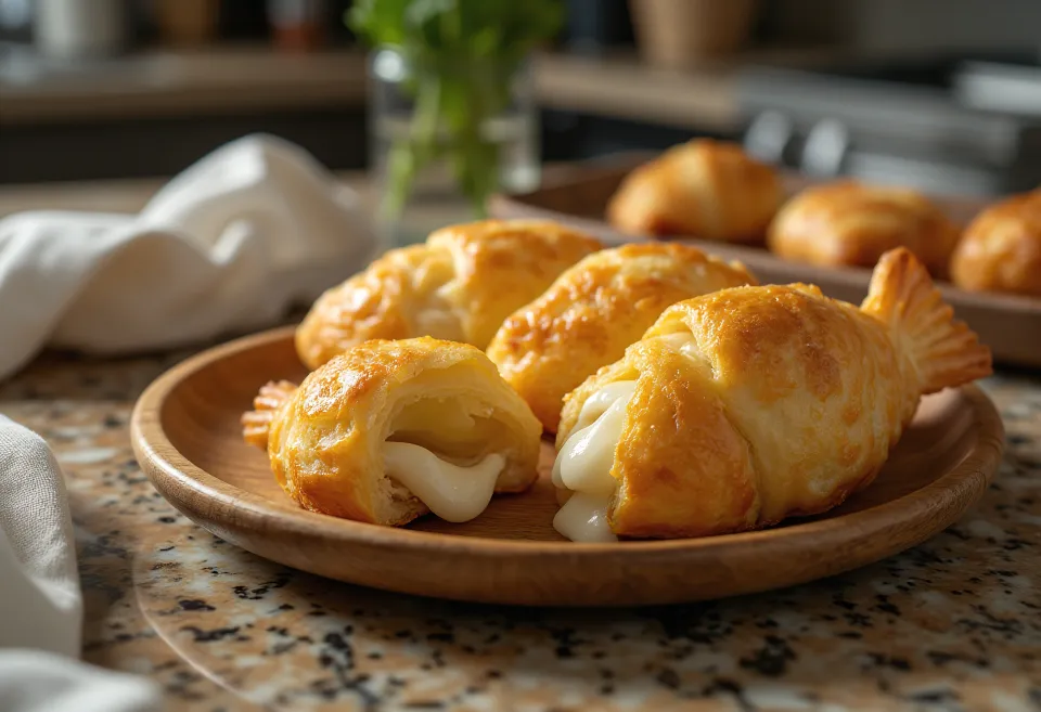 Taiyaki con queso, servido con perejil fresco