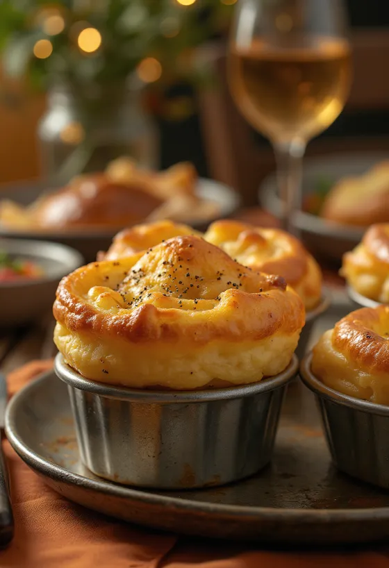 Versión clásica del Yorkshire pudding, con exterior crujiente e interior suave
