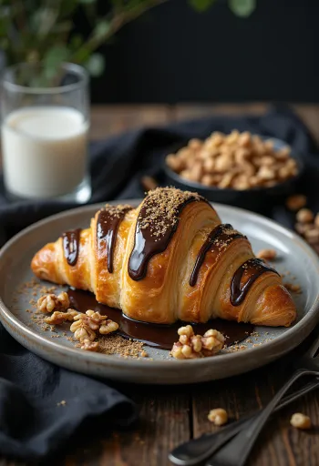 Croissant vegano servido
