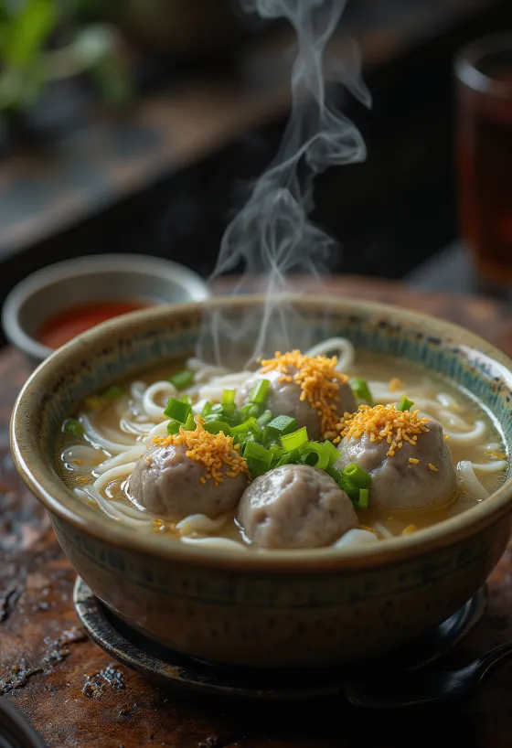 Bakso servido