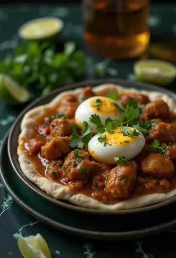 Doro Wat estofado de pollo etíope servido