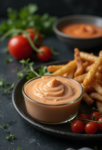 Mayonesa de sriracha picante servida