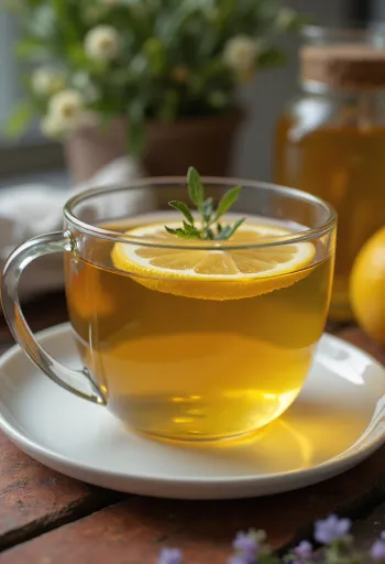 Té de tila servido fresco