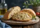 Pan italiano ciabatta recién horneado