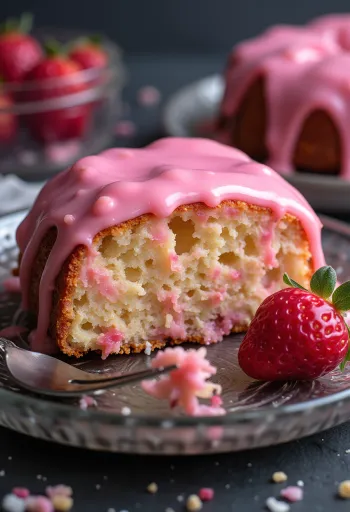 Pastel Punch vegano servido