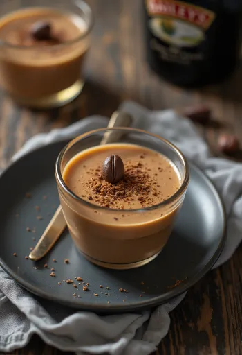 Crema irlandesa casera servida en botella