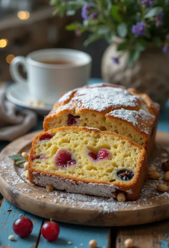 Pan de obispo navideño repleto de frutas secas y nueces