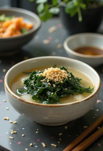 Miyeokguk vegano, sopa de algas coreana