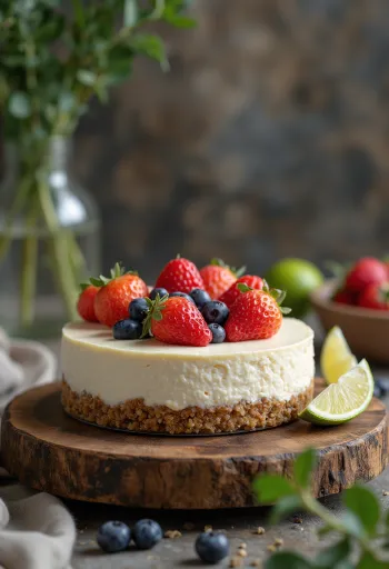 Cheesecake vegano servido