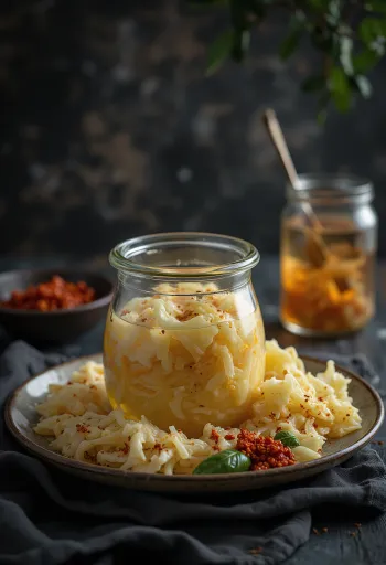 Sauerkraut agridulce servido en un tazón