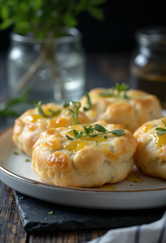 Focaccia de harina de arroz sin gluten servida