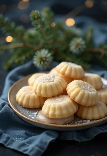 Galletas de miel suaves cubiertas con glaseado blanco