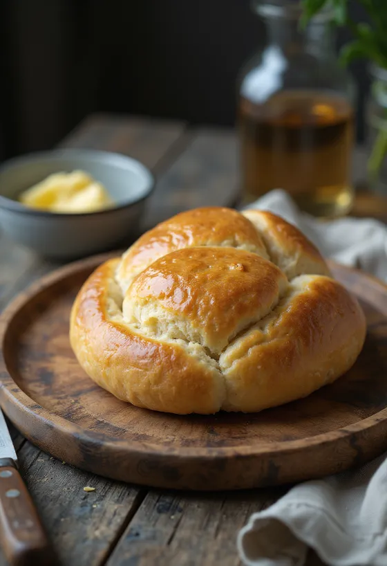 Bollos sin gluten recién horneados