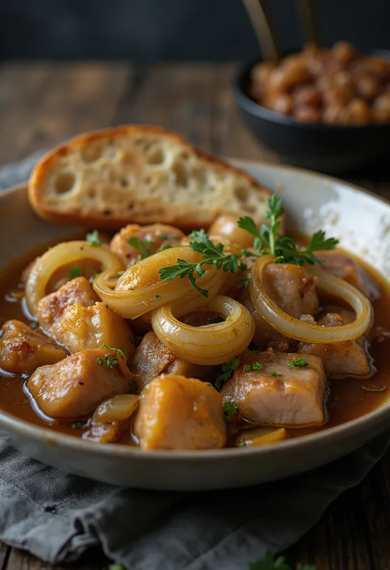 Souse con cebolla y ajo, platillo fresco y delicioso servido