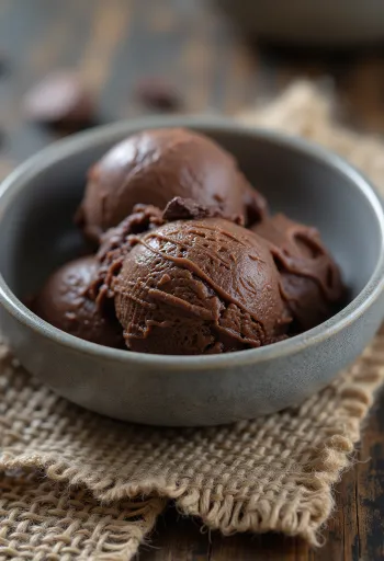 Sorbete de chocolate casero postre rico