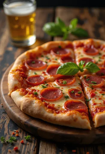 Pizza Diavola extra picante con doble chile servida