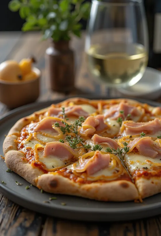 Pizza alla Messinese con atún y cebolla