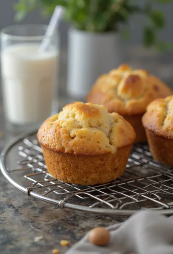 Muffin de okara servido recién horneado