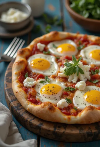 Pizza alla Norma con berenjena siciliana y ricotta