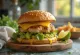 Hamburguesa de pollo con aguacate y pollo a la parrilla