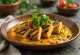 Tofu a la parrilla en salsa de curry servido