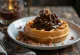 Waffles estilo Sacher servidos