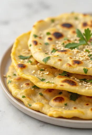 Bengan na thepla servido con berenjena y especias