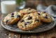 Galletas de arándano recién horneadas
