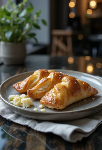 Pasteles Karelianos con relleno de requesón y eneldo, recién horneados