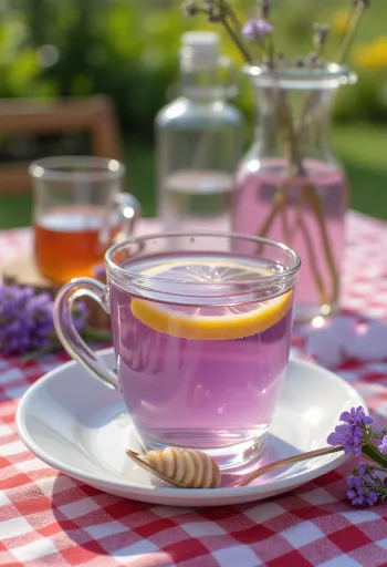 Té de lavanda servido fresco