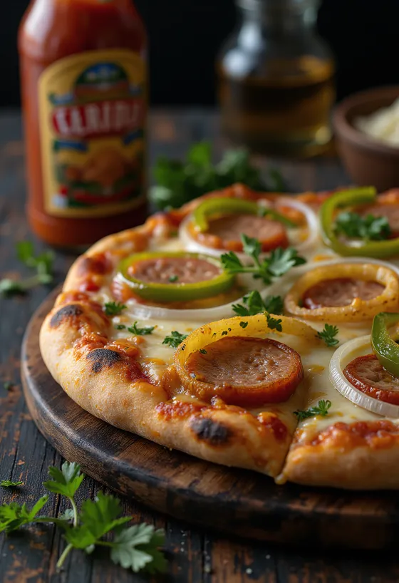Pizza Carioca con queso brasileño y salchicha ahumada